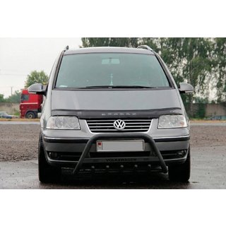 Pare-buffle WT004 Noir (Inox) Volkswagen Sharan 1995-2010 photo 2