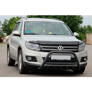 Pare-buffle WT003 Noir Inox Volkswagen Tiguan 2007-2016 photo 1