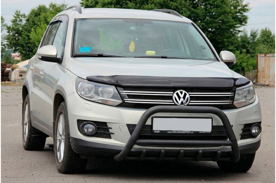 Volkswagen Tiguan 2007-2016 Pare-buffle WT003 Noir Inox Image