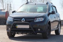 Dacia Sandero 2013-2020 Pare-buffle WT003 Noir Inox photo 1