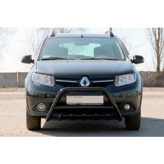 Pare-buffle WT003 Noir Inox Dacia Sandero 2013-2020 photo 2