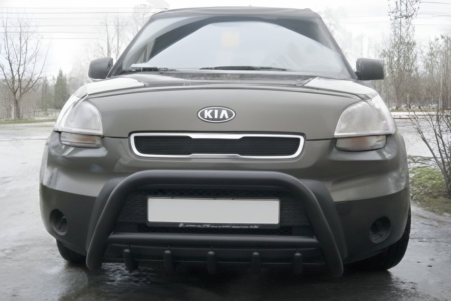 Kia Soul I 2008-2013 Pare-buffle WT003 Noir Inox Image