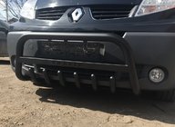Renault Trafic 2001–2015 Pare-buffle WT004 Noir (Inox) photo 6
