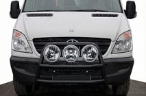 Mercedes Sprinter W906 2006–2018 Pare-buffle haut WT018 Noir (inox) photo 1