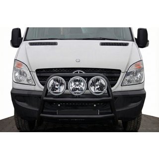 Pare-buffle haut WT018 Noir (inox) Mercedes Sprinter W906 2006–2018 photo 1