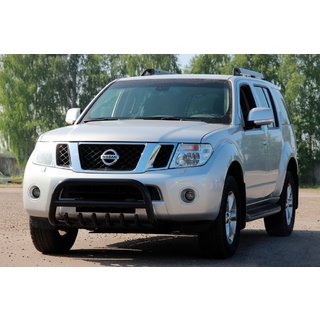 Pare-buffle WT008 Noir (Inox) Nissan Navara 2006-2015 photo 4