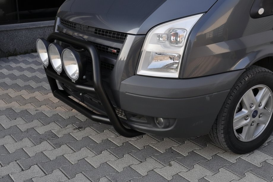 Ford Transit 2000–2014 Pare-buffle WT018 Noir (2006-2014, Inox) Photo 3