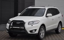 Hyundai Santa Fe 2 2006-2012 Pare-buffle WT018 Noir (Inox) photo 3
