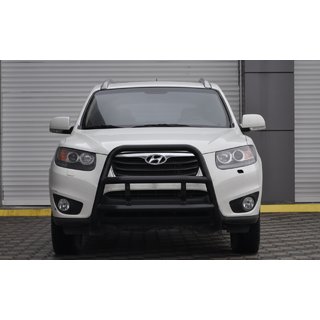 Pare-buffle WT018 Noir (Inox) Hyundai Santa Fe 2 2006-2012 photo 2