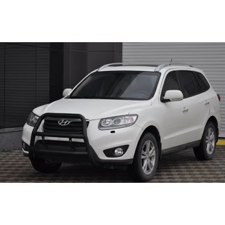 Pare-buffle WT018 Noir (Inox) Hyundai Santa Fe 2 2006-2012 photo 3