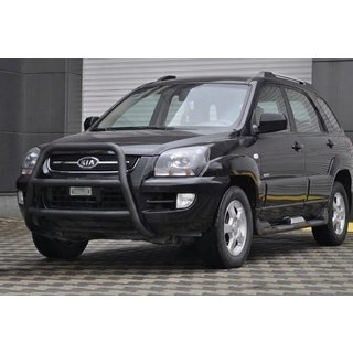 Pare-buffle WT018 Noir (Inox) Kia Sportage 2004-2010 photo 1