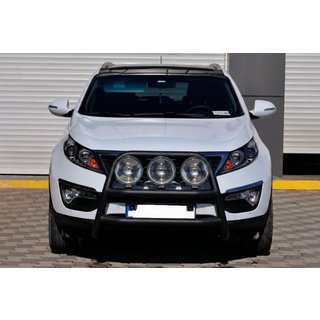 Pare-buffle WT018 Noir (Inox) Kia Sportage 2010-2015 photo 1