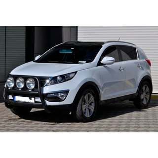 Pare-buffle WT018 Noir (Inox) Kia Sportage 2010-2015 photo 2