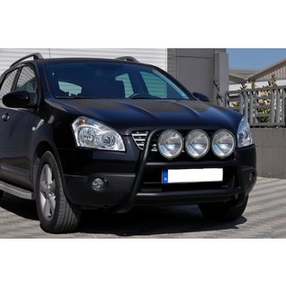 Pare-buffle WT018 Noir (Inox) Nissan Qashqai 2007-2010 photo 2
