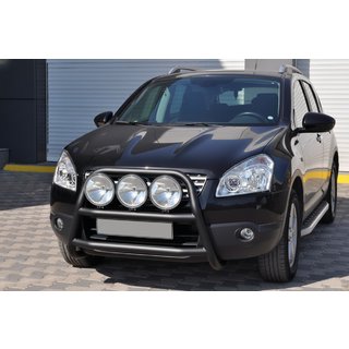 Pare-buffle WT018 Noir (Inox) Nissan Qashqai 2007-2010 photo 3
