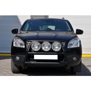 Pare-buffle WT018 Noir (Inox) Nissan Qashqai 2007-2010 photo 1