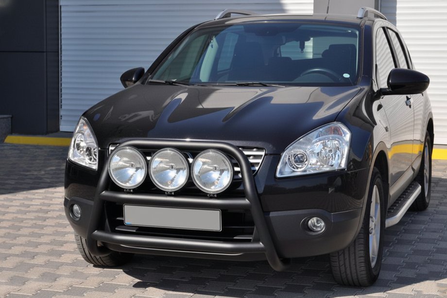Nissan Qashqai 2010-2014 Pare-buffle WT018 Noir (Inox) Photo 2