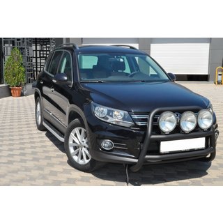 Pare-buffle WT018 Noir (Inox) Volkswagen Tiguan 2007-2016 photo 3