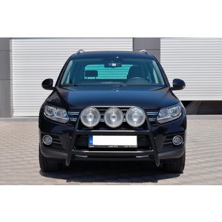 Pare-buffle WT018 Noir (Inox) Volkswagen Tiguan 2007-2016 photo 2