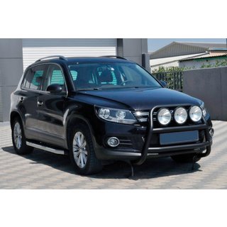 Pare-buffle WT018 Noir (Inox) Volkswagen Tiguan 2007-2016 photo 1