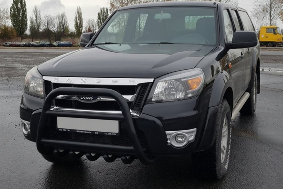 Ford Ranger 2007-2011 Pare-buffle QT008 Noir (Inox) Image