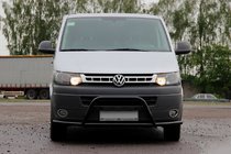 Volkswagen T5 2010-2015 Pare-buffle WT007ST Noir (Inox) photo 3