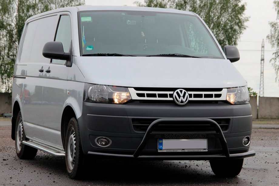 Volkswagen T5 2010-2015 Pare-buffle WT007ST Noir (Inox) Image