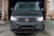 Volkswagen T5 2010-2015 Pare-buffle WT006ST Noir (Inox) photo 3