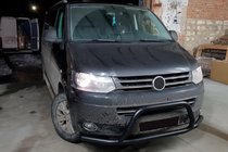 Volkswagen T5 2010-2015 Pare-buffle WT006ST Noir (Inox) photo 1