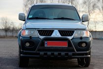 Mitsubishi Pajero Sport 1996-2007 Barre Avant ST015WT Noire (Inox) photo 2
