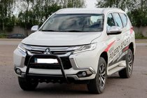 Mitsubishi Pajero Sport 2015- Pare-buffle WT008 Noir (Inox) photo 2