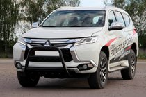 Mitsubishi Pajero Sport 2015- Pare-buffle WT008 Noir (Inox) photo 5