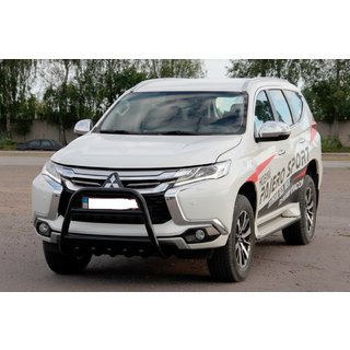 Pare-buffle WT008 Noir (Inox) Mitsubishi Pajero Sport 2015- photo 2