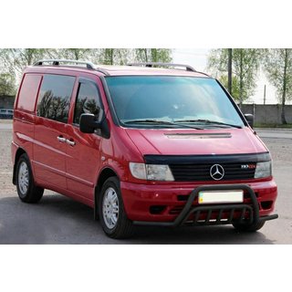Pare-buffle avec barres latérales WT002 Plus Noir (inox) Mercedes Vito W638 1996-2003 photo 2