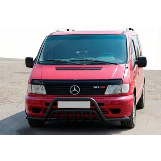 Pare-buffle avec barres latérales WT002 Plus Noir (inox) Mercedes Vito W638 1996-2003 photo 1