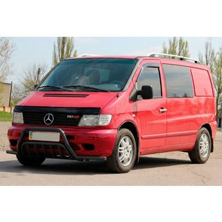 Pare-buffle avec barres latérales WT002 Plus Noir (inox) Mercedes Vito W638 1996-2003 photo 3