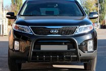 Kia Sorento II XM 2009-2014 Pare-buffle WT021 Noir (Inox) photo 2