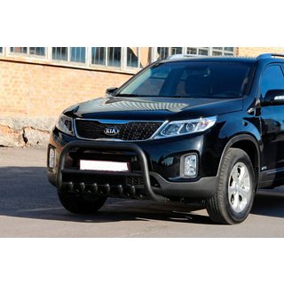 Pare-buffle WT021 Noir (Inox) Kia Sorento II XM 2009-2014 photo 1