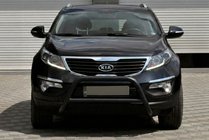 Kia Sportage 2010-2015 Pare-buffle WT006 Noir (Inox) photo 2