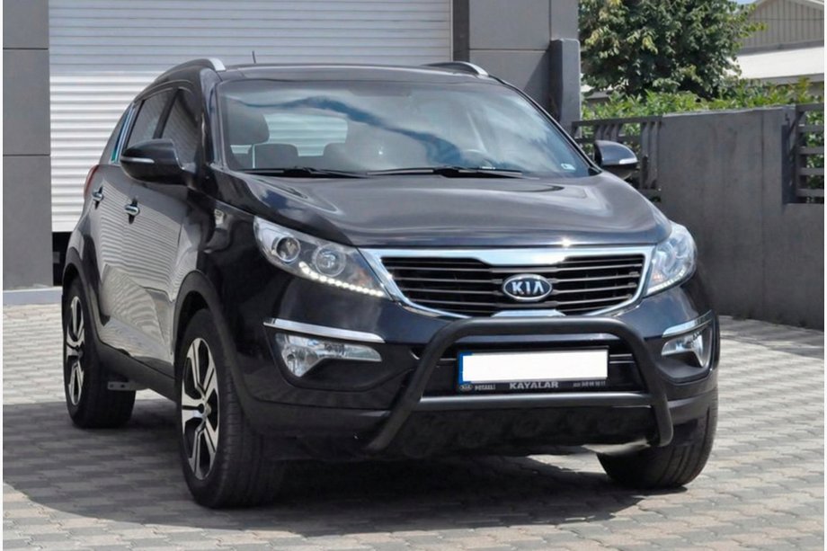 Kia Sportage 2010-2015 Pare-buffle WT006 Noir (Inox) Image