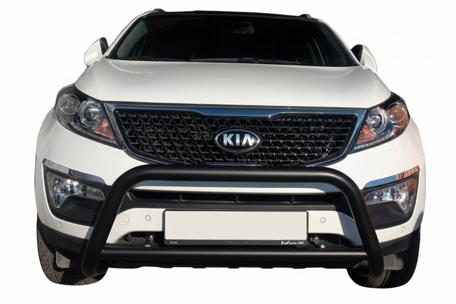 Kia Sorento II XM 2009-2014 Pare-buffle WT005 Noir (Inox) Image