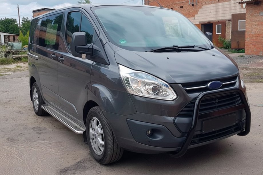 Ford Custom 2013-2022 Pare-buffle WT006 Noir (Inox) Image