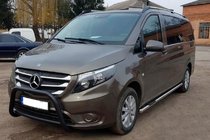 Mercedes Vito/V-class W447 2014- Pare-buffle WT006 Noir (Inox) photo 2