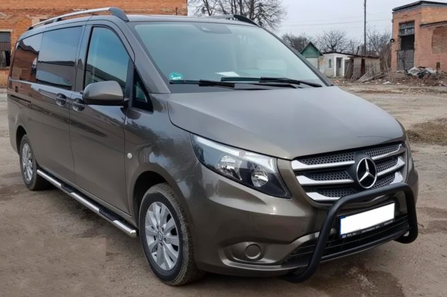 Mercedes Vito/V-class W447 2014- Pare-buffle WT006 Noir (Inox) Image