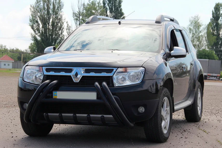 Renault Duster 2008–2017 Pare-buffle Kelebek WT01 Black (inox) Photo 2