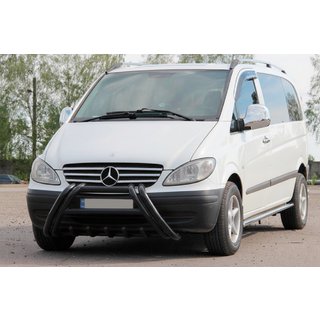 Pare-buffle Kelebek WT011 Black (inox) Mercedes Viano 2004-2014 photo 3