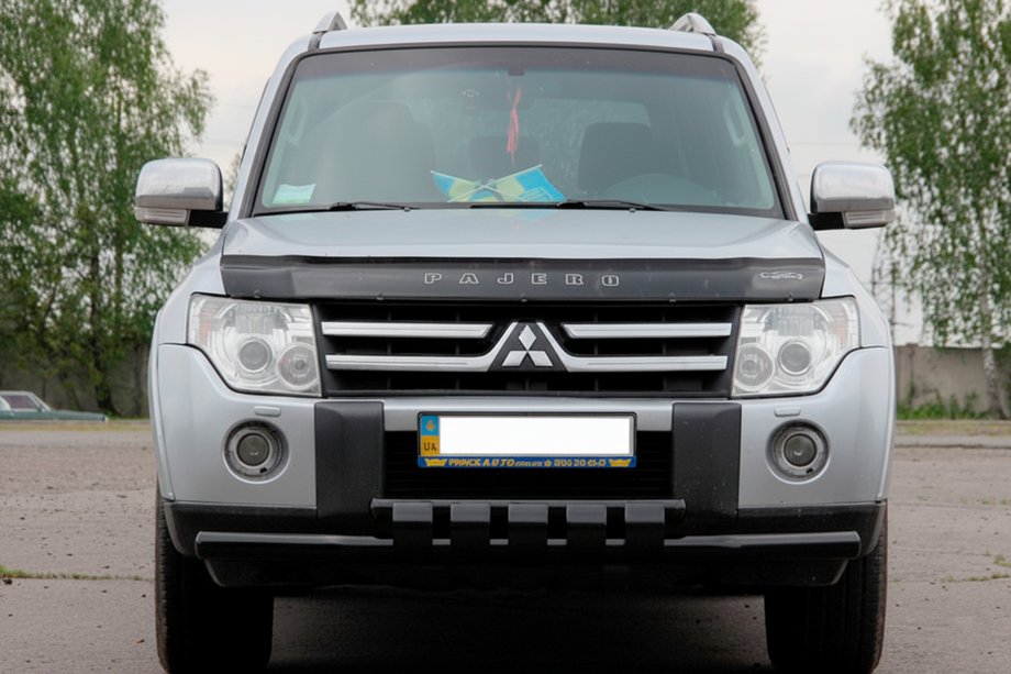 Mitsubishi Pajero Wagon IV 2006-2021 Protection Avant ST015-13 Noir (Inox) Photo 2