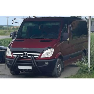 Pare-buffle F1-01M Noir (2006-2013, Inox) Mercedes Sprinter W906 2006–2018