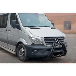 Pare-buffle F1-01 Noir (2013-2018, Inox) Mercedes Sprinter W906 2006–2018 photo 1