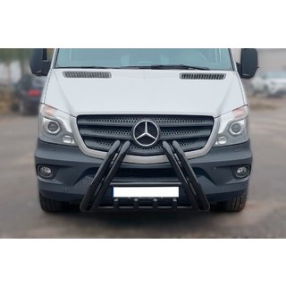 Pare-buffle F1-01 Noir (2013-2018, Inox) Mercedes Sprinter W906 2006–2018 photo 2